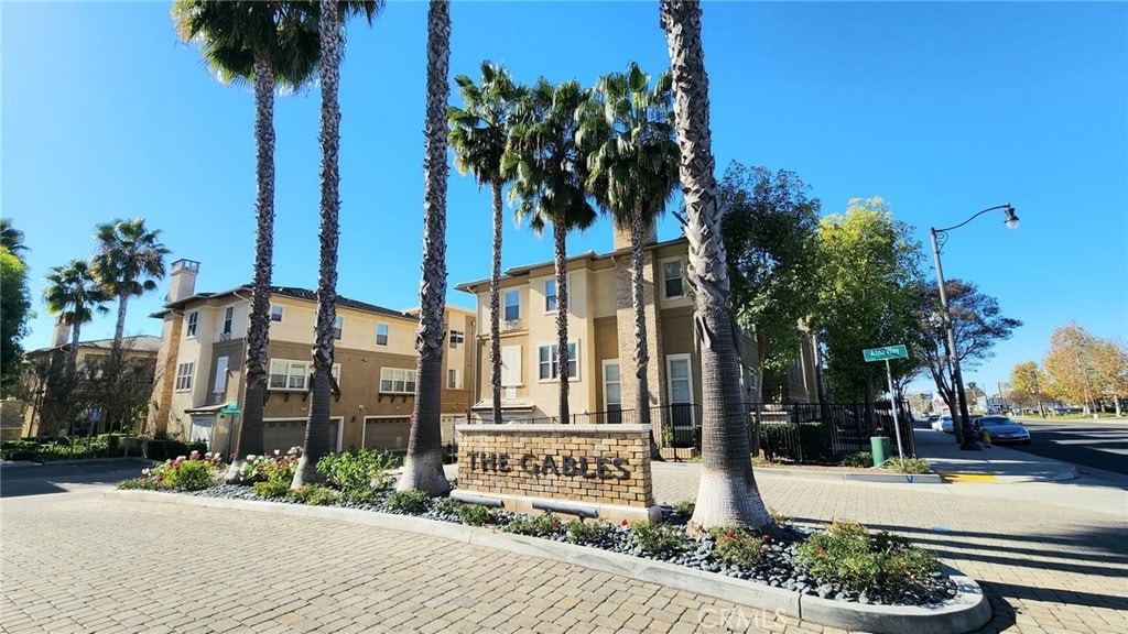 view of property featuring a garage