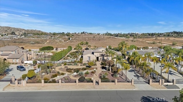 bird's eye view with a residential view