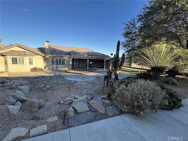 16232 Ridge View Dr, Apple Valley, CA 92307 - rear view of property featuring a chimney