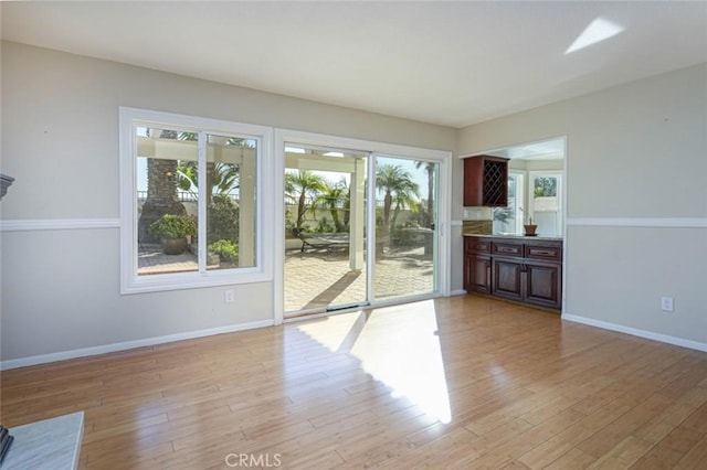 empty room featuring light hardwood / wood-style floors