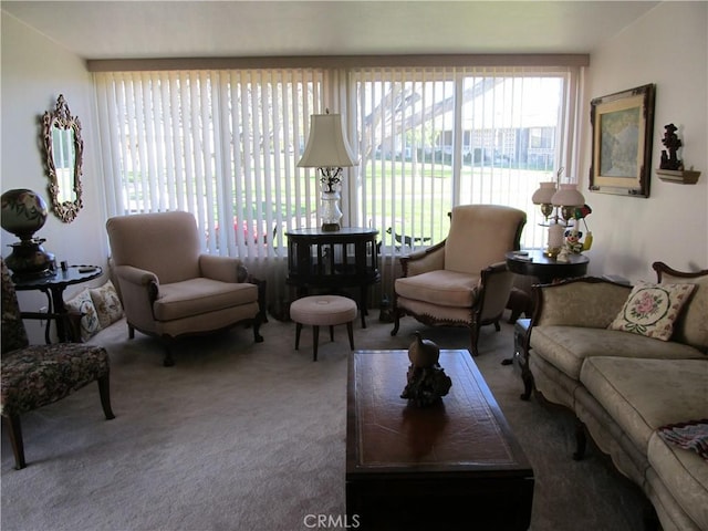 view of carpeted living room