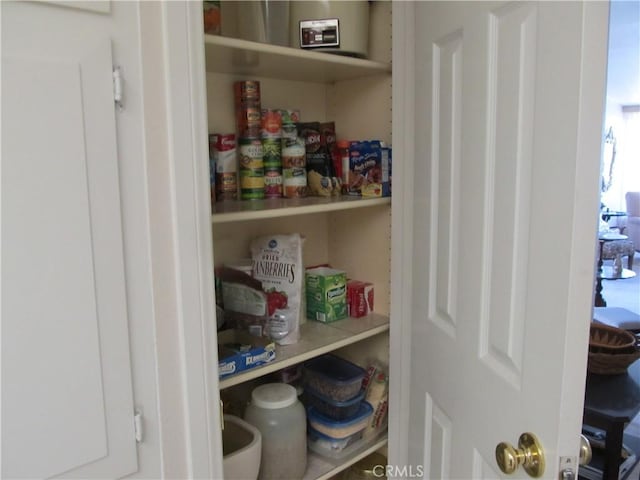 view of pantry