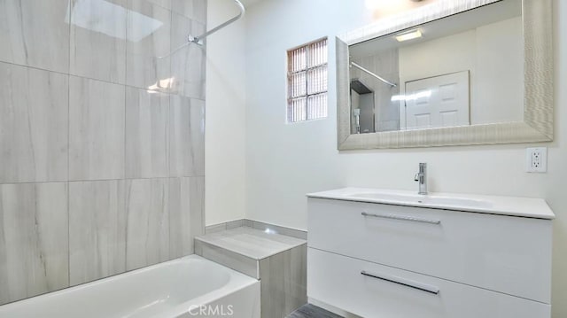 bathroom with  shower combination and vanity