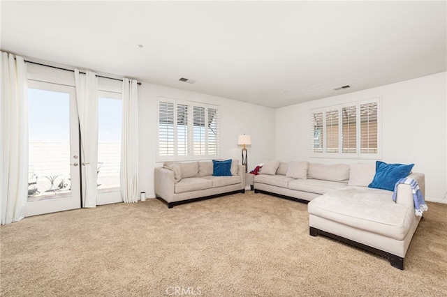 view of carpeted living room