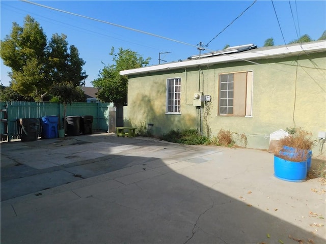 view of home's exterior with a patio