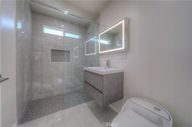 15570 Ethel St, Chino Hills, CA 91709 - full bathroom with toilet, walk in shower, and vanity