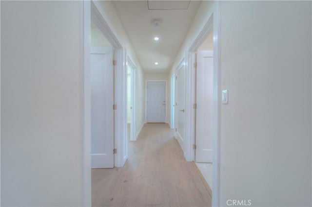 15570 Ethel St, Chino Hills, CA 91709 - hall featuring baseboards, light wood-type flooring, and recessed lighting
