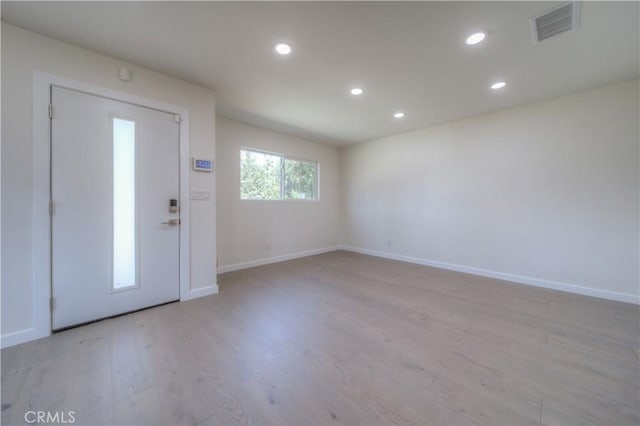15570 Ethel St, Chino Hills, CA 91709 - entrance foyer featuring recessed lighting, baseboards, visible vents, and light wood finished floors