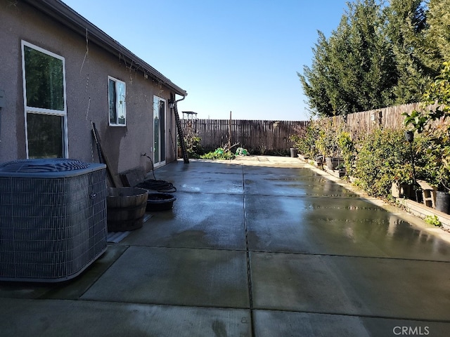 view of patio / terrace featuring central air condition unit