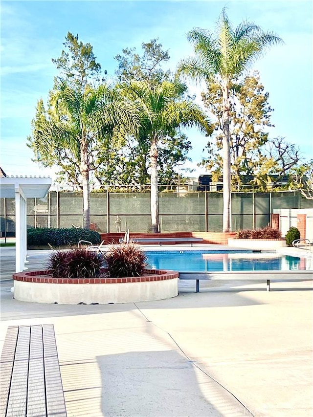 view of pool featuring a patio area