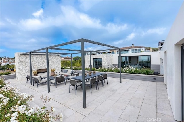 view of patio / terrace with an outdoor living space