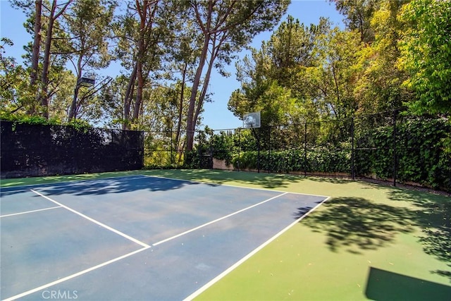 view of tennis court