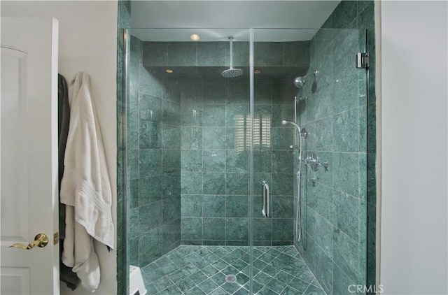 bathroom with an enclosed shower