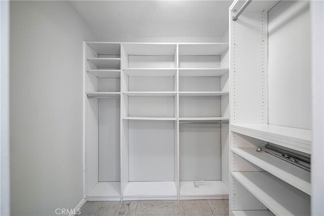 view of walk in closet