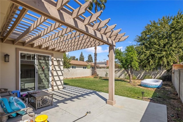 view of patio / terrace with a pergola