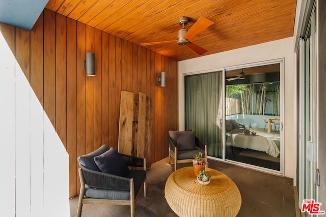 view of patio / terrace with ceiling fan