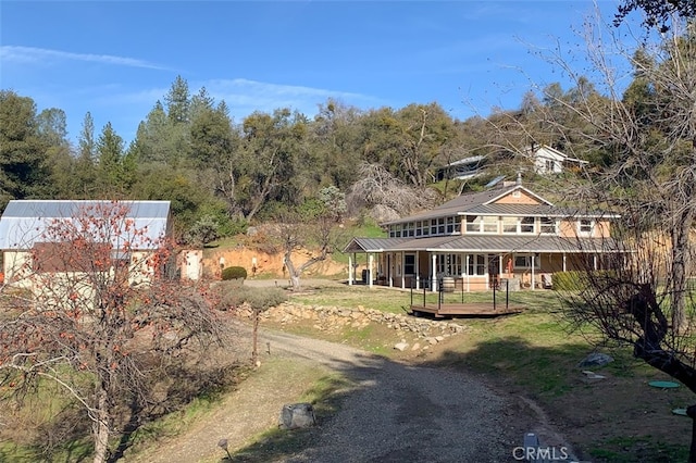 view of farmhouse-style home