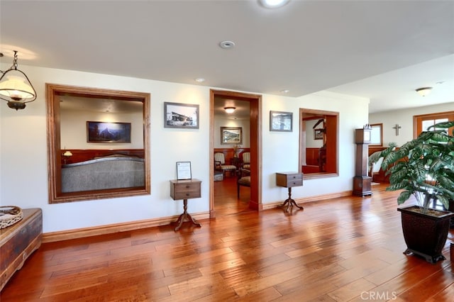 interior space with wood-type flooring