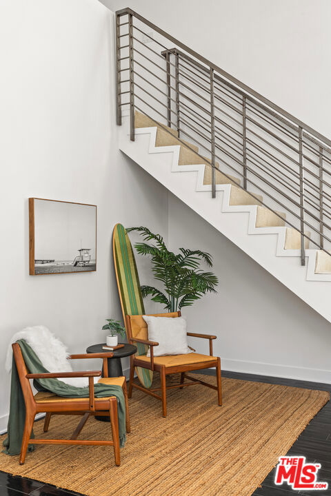 interior space with hardwood / wood-style floors