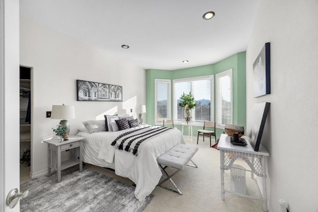 bedroom with carpet floors