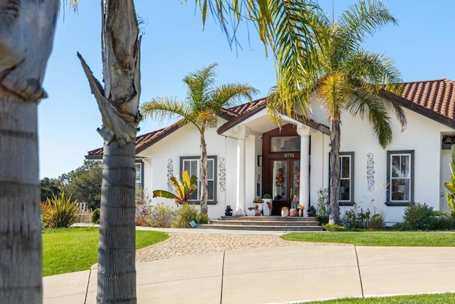 view of mediterranean / spanish house