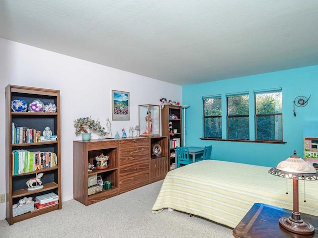 bedroom with carpet