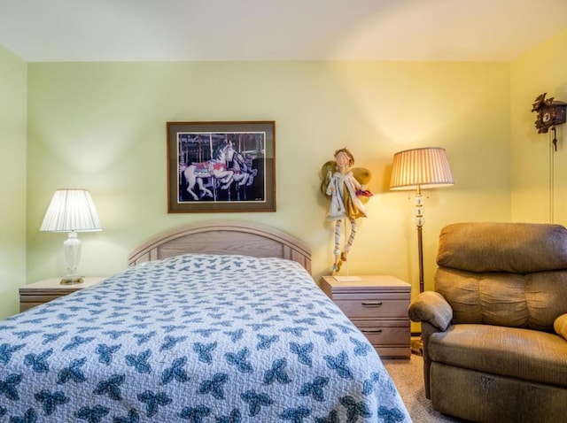 bedroom with carpet floors