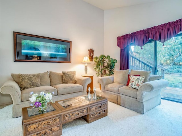 view of carpeted living room