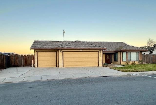 view of front of house featuring a garage