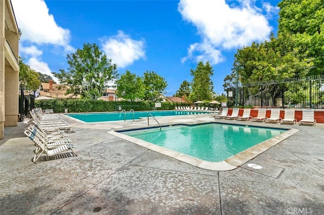 view of pool with a patio