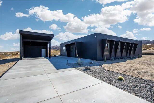 exterior space with a mountain view