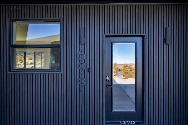 view of doorway to property