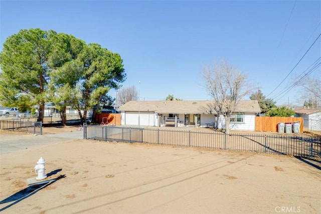 view of yard featuring a garage