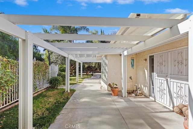 view of patio / terrace with a pergola