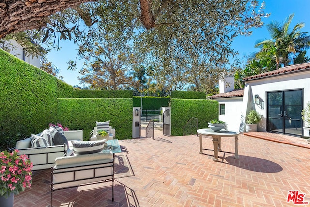 view of patio / terrace with an outdoor hangout area