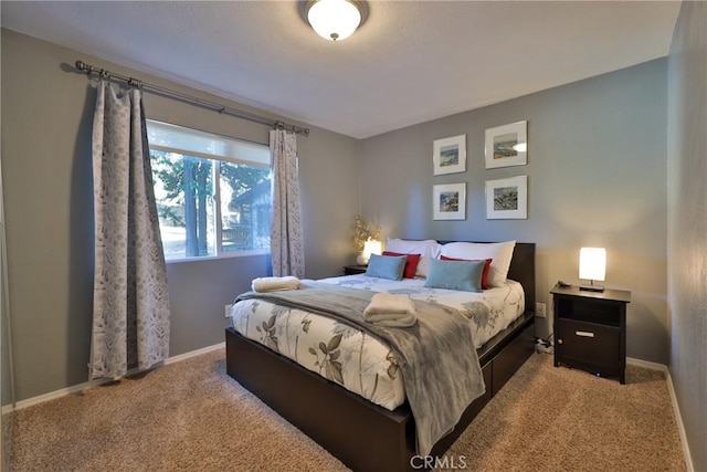 view of carpeted bedroom