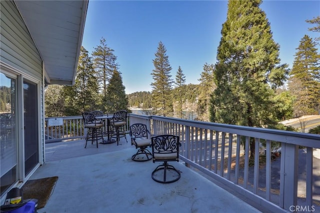 wooden balcony featuring a wooden deck