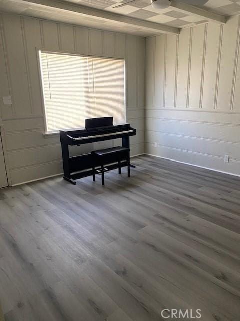 miscellaneous room with hardwood / wood-style floors