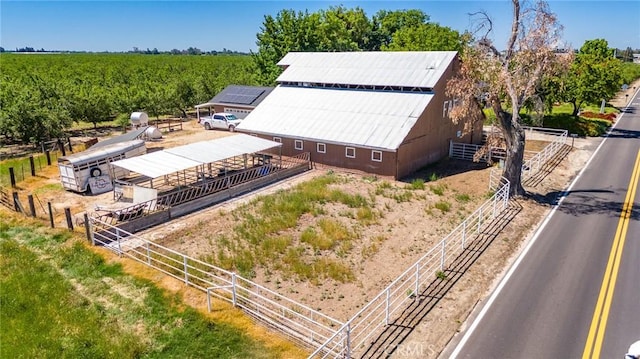 bird's eye view with a rural view