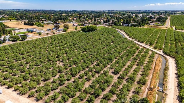 drone / aerial view with a rural view