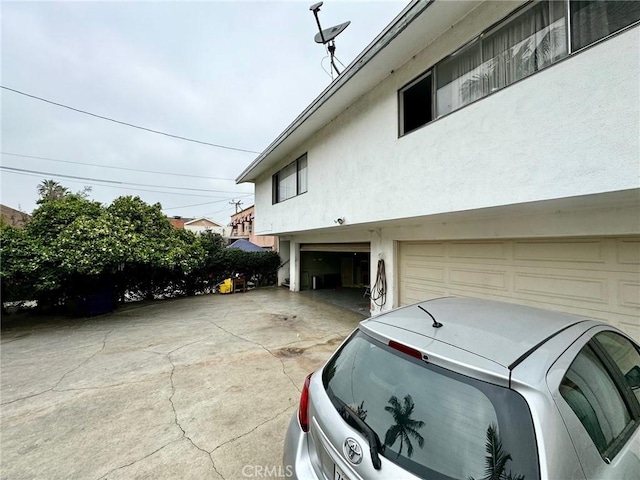 view of home's exterior featuring a garage