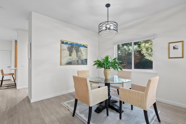 dining area featuring light hardwood / wood-style flooring