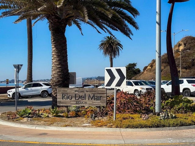 view of community sign