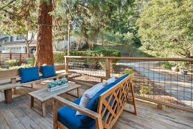 deck with outdoor lounge area