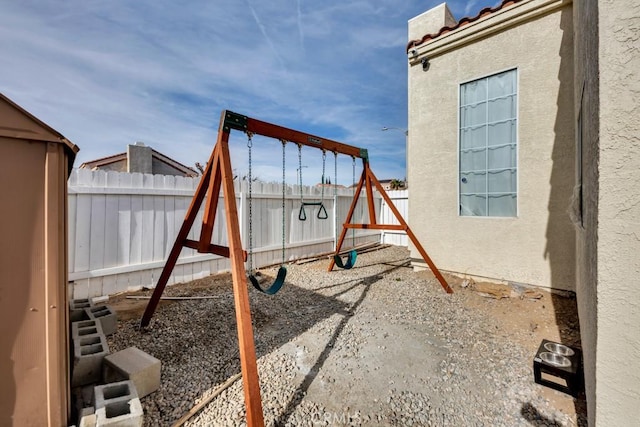 view of jungle gym