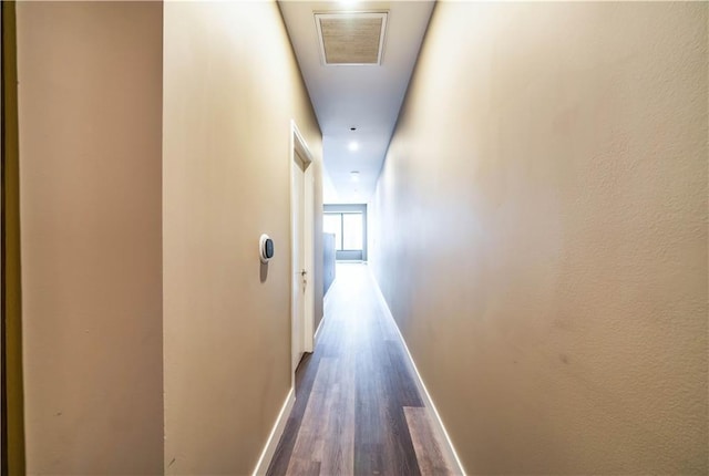 1100 Wilshire Blvd Unit 2707, Los Angeles, CA 90017 - hall with dark wood-type flooring