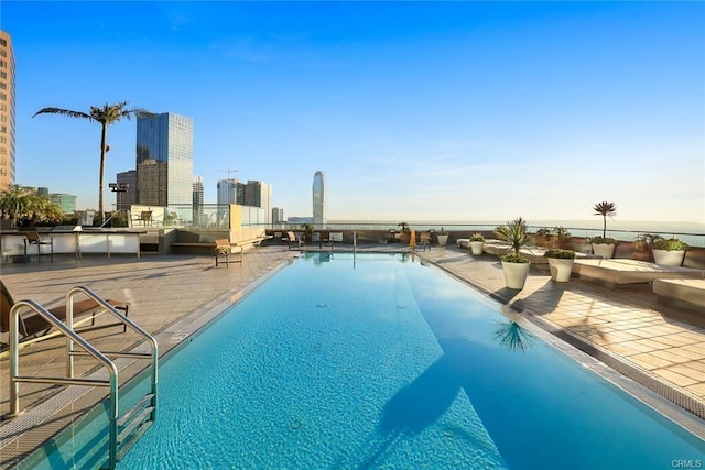 1100 Wilshire Blvd Unit 2707, Los Angeles, CA 90017 - view of pool with a patio area