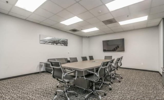 1100 Wilshire Blvd Unit 2707, Los Angeles, CA 90017 - carpeted office with a drop ceiling
