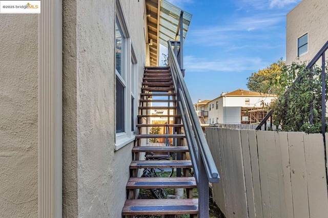 view of staircase