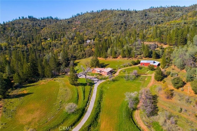 bird's eye view featuring a rural view